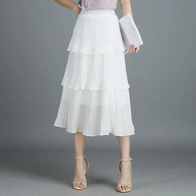 Summer Casual Dot Bud Lace Skirt