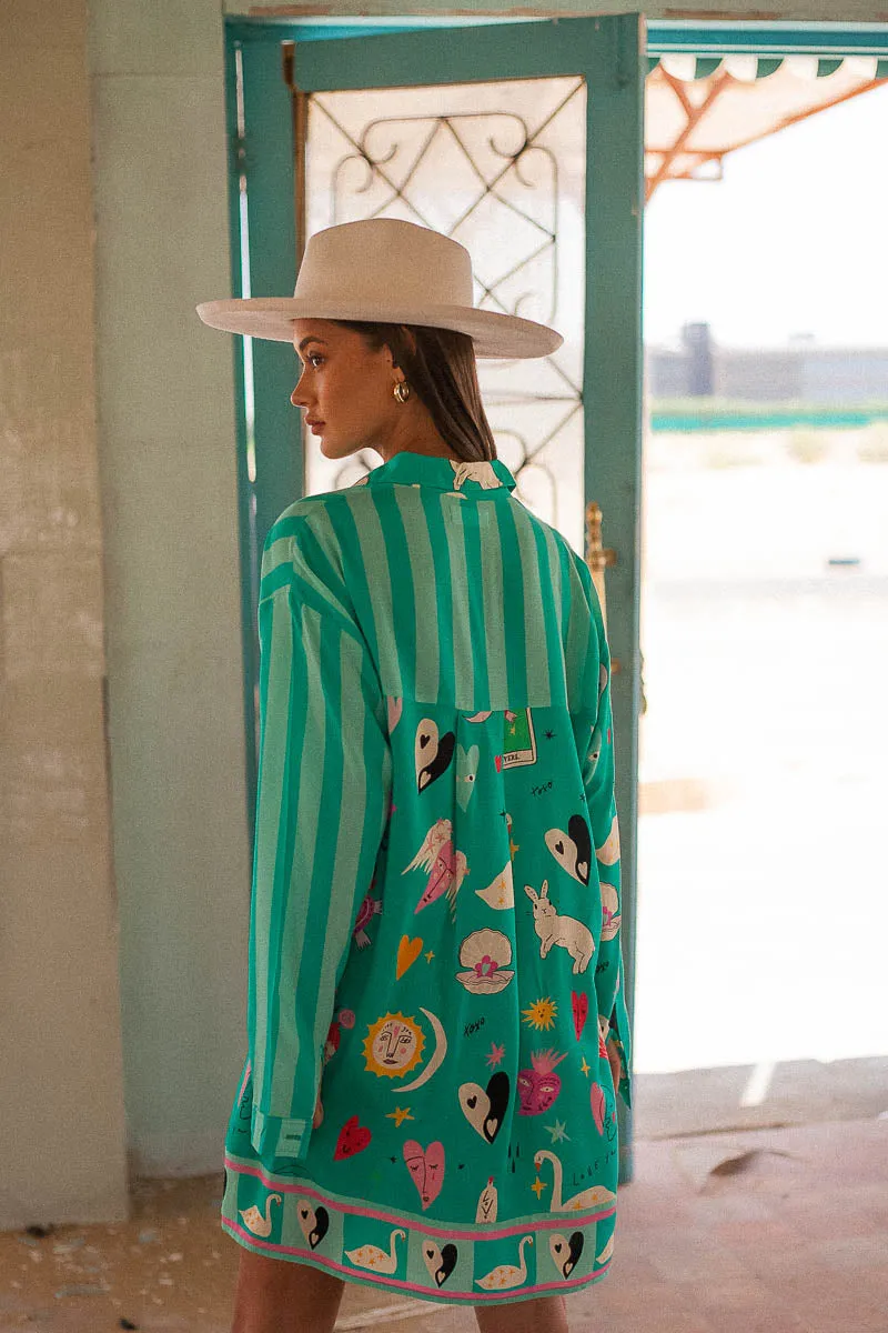 Swan Lake Shirt Dress