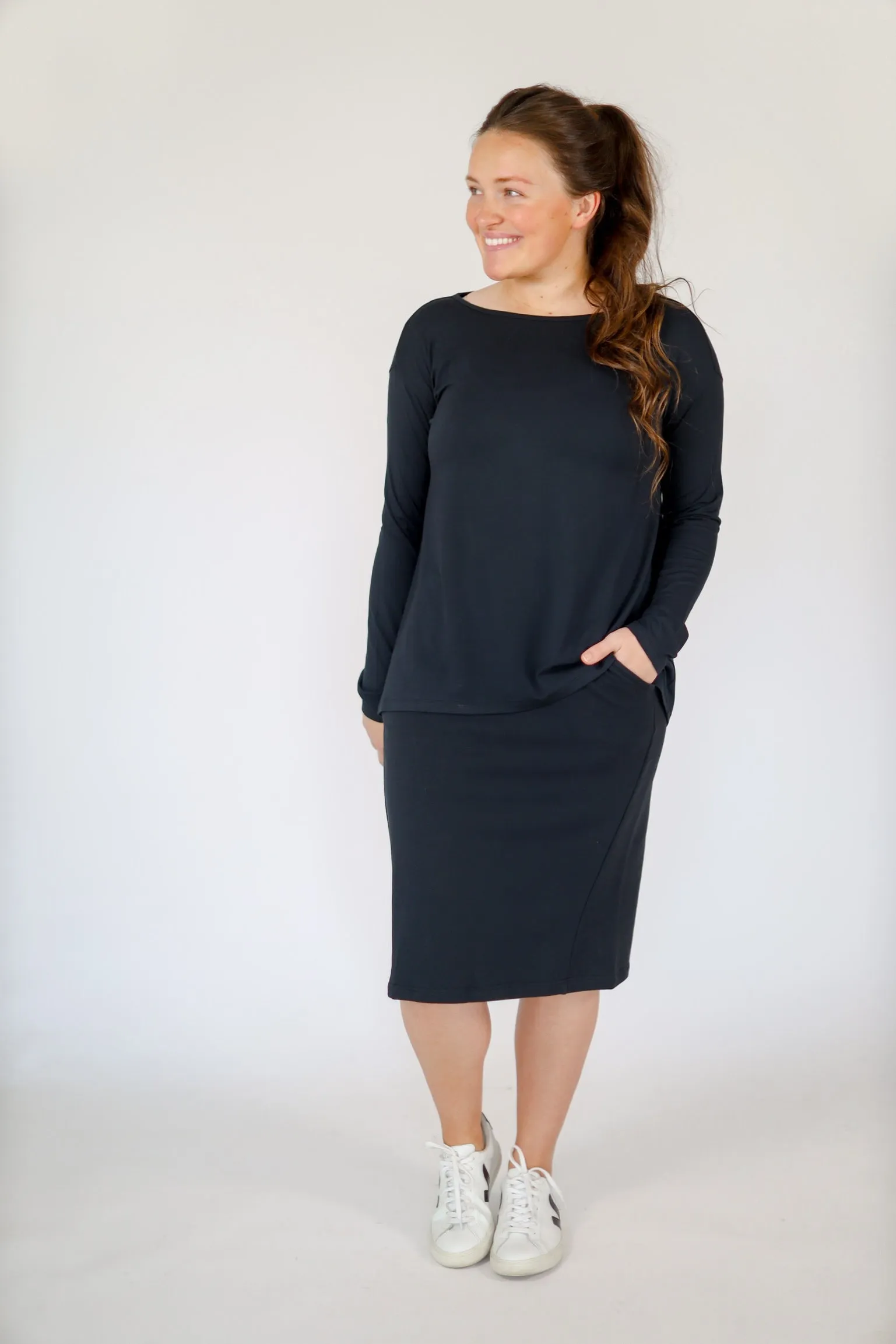 Sweat Skirt 25"-Black