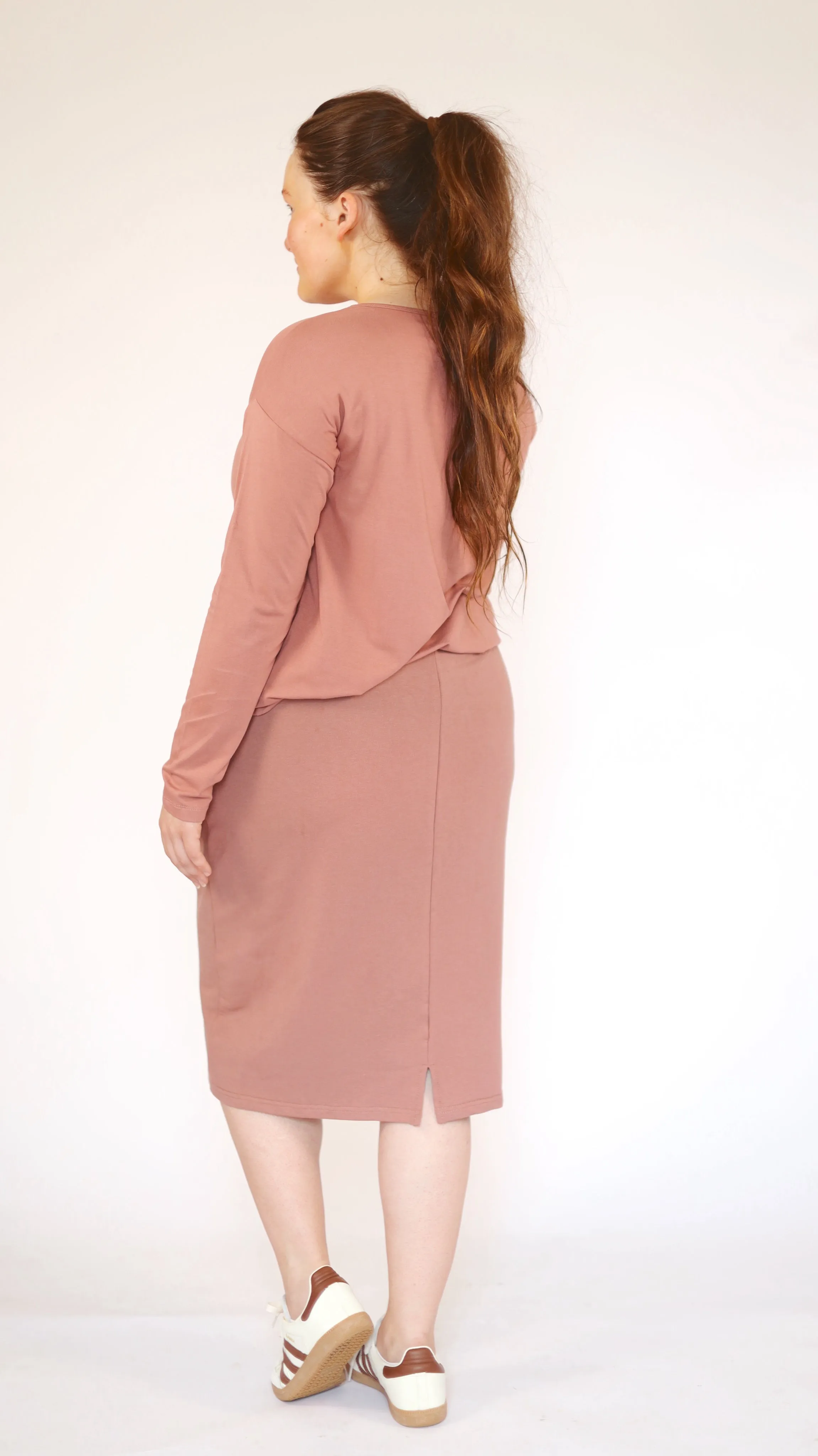 Sweat Skirt 25"-Burlwood