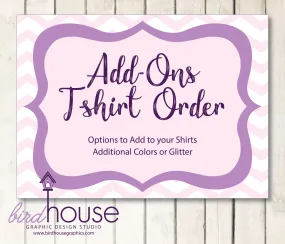 T-Shirt Add Ons