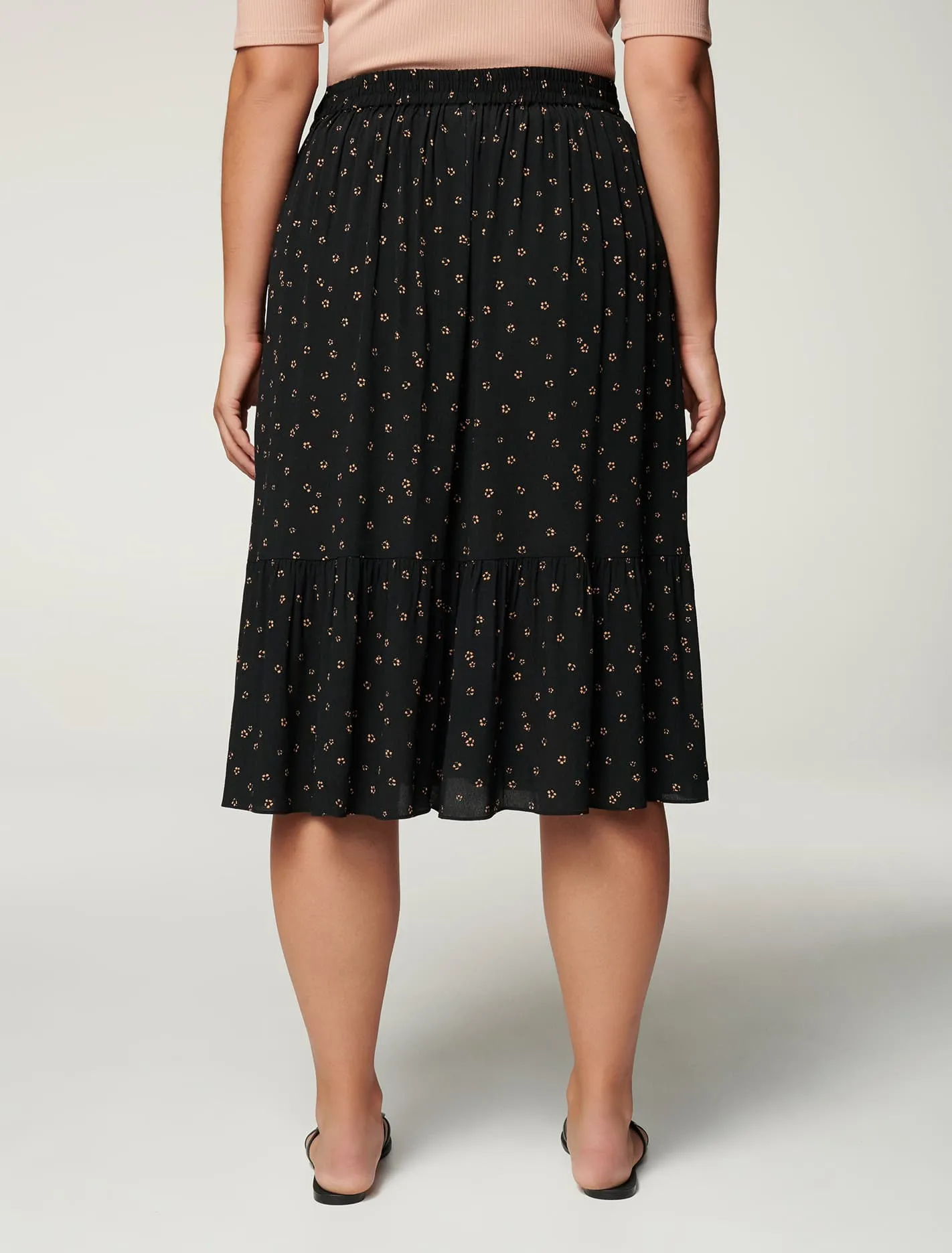 Tatiana Curve Midi Skirt