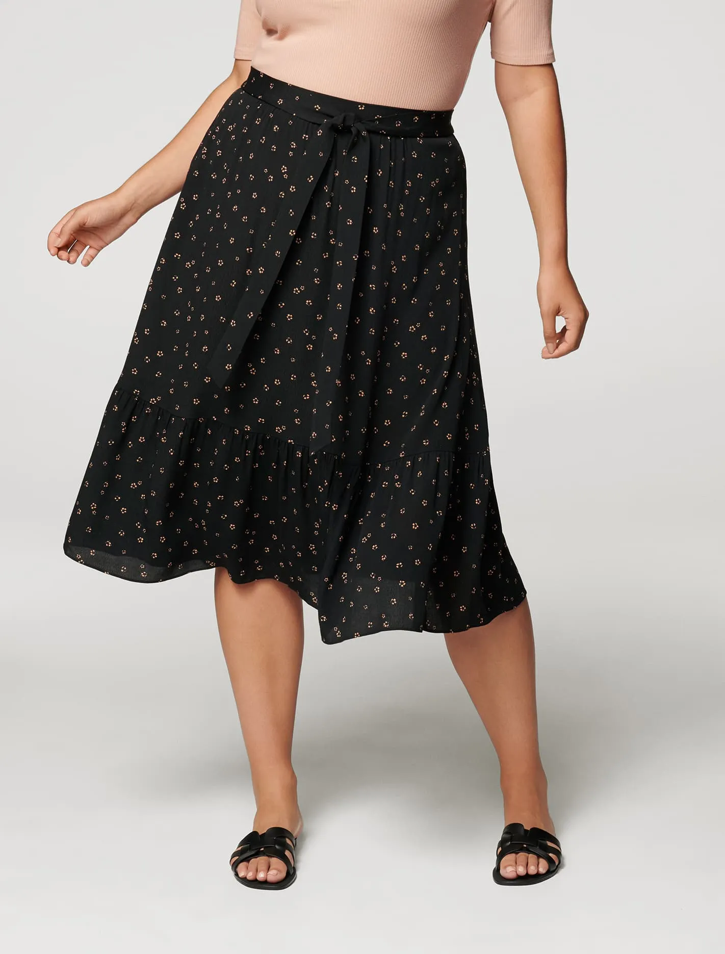Tatiana Curve Midi Skirt