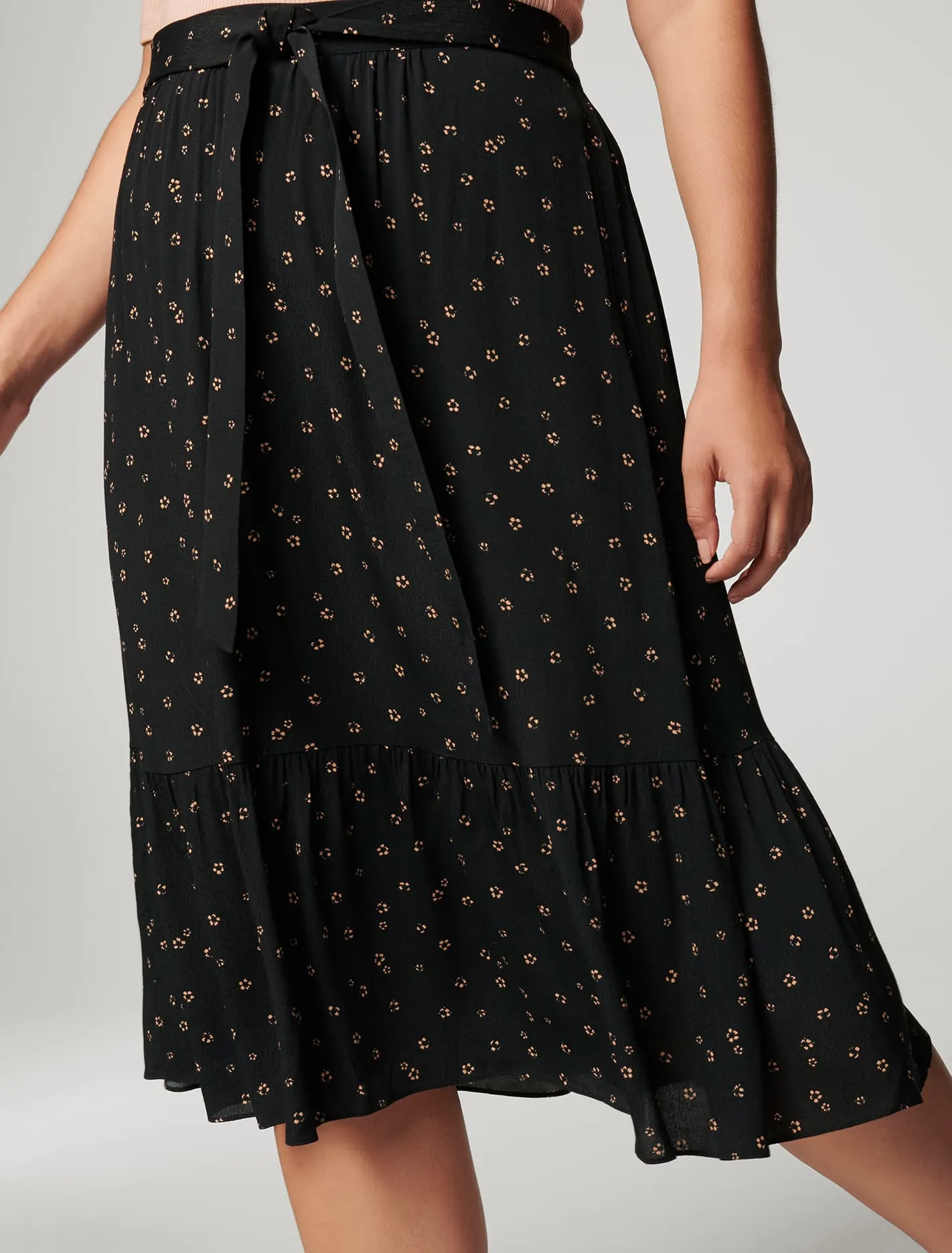 Tatiana Curve Midi Skirt