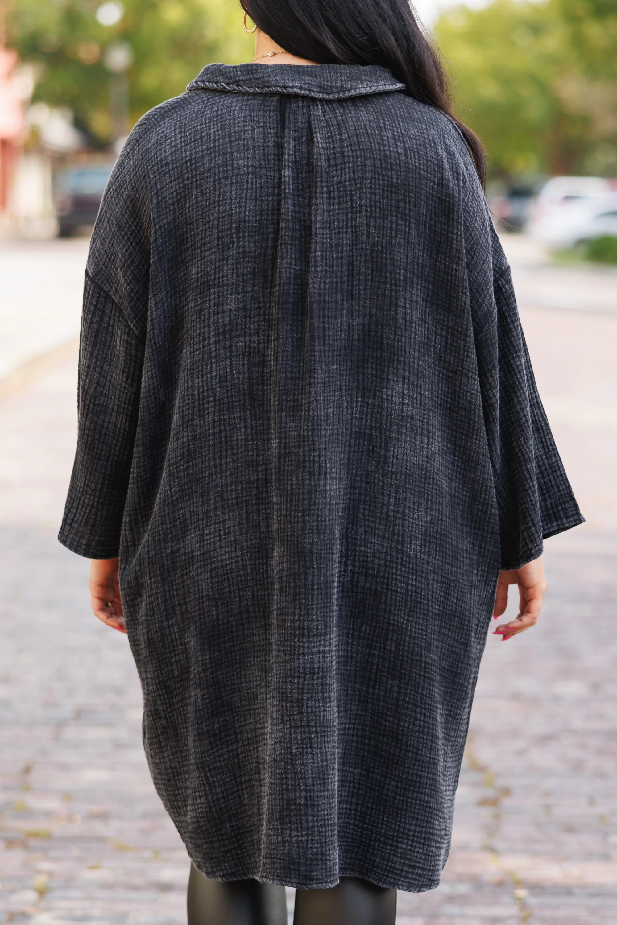 Tear It Down Tunic, Black