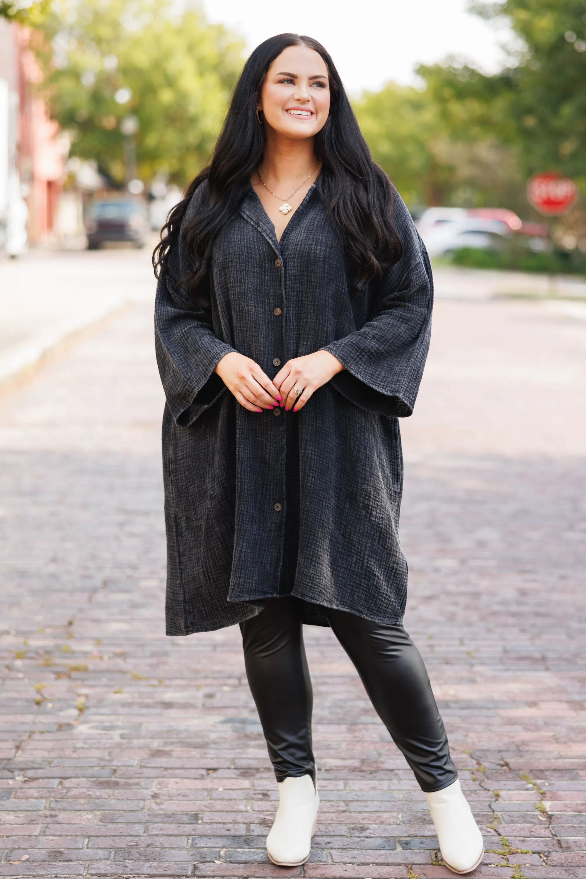 Tear It Down Tunic, Black