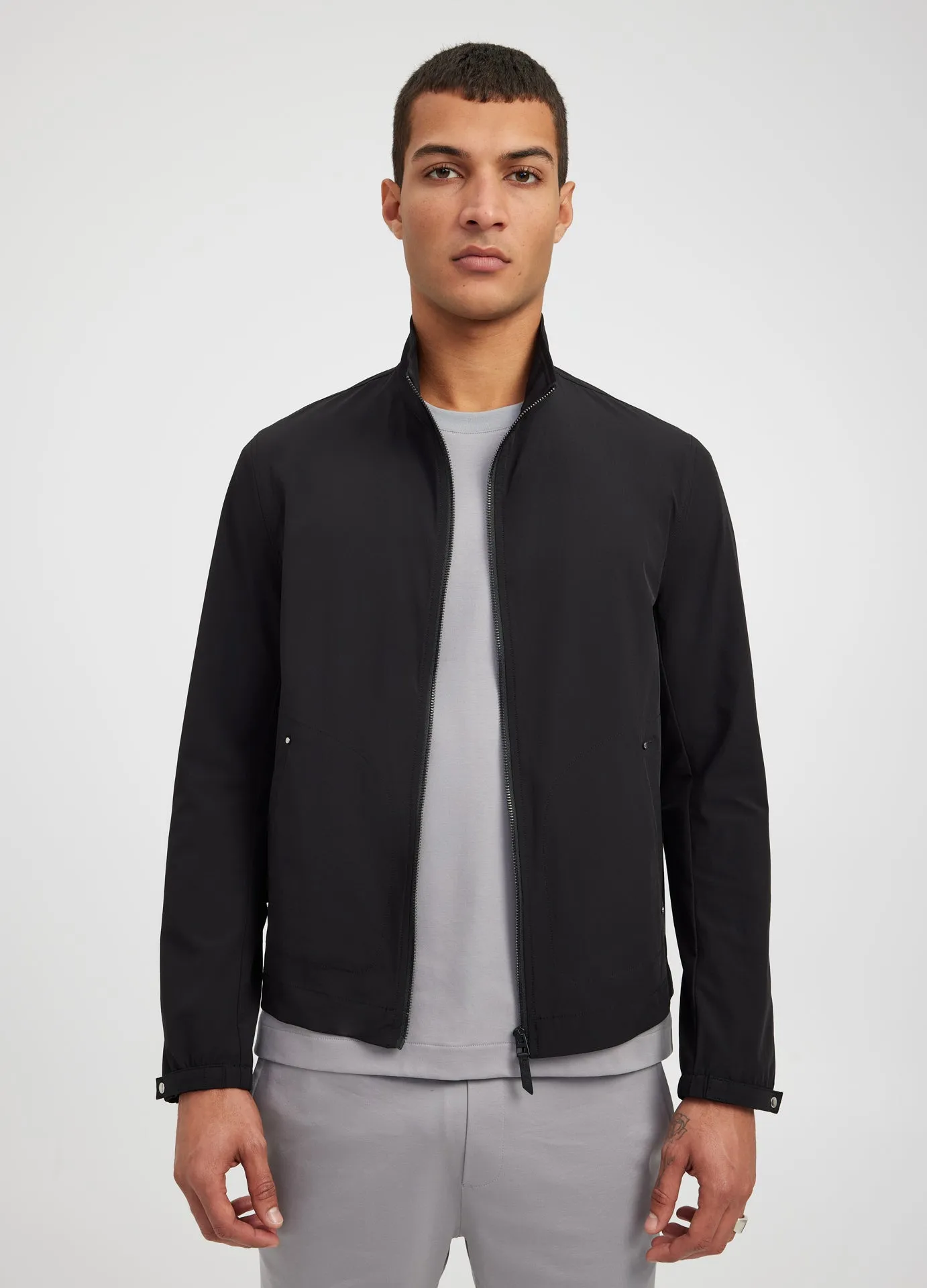Tech Stretch Track Jacket Black