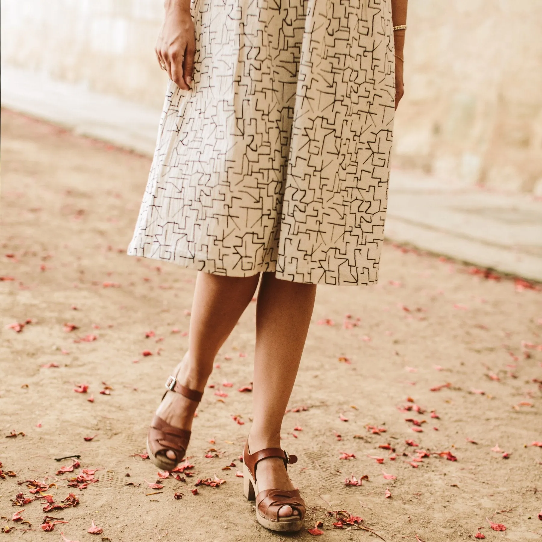 The Emma Dress in Maze Print