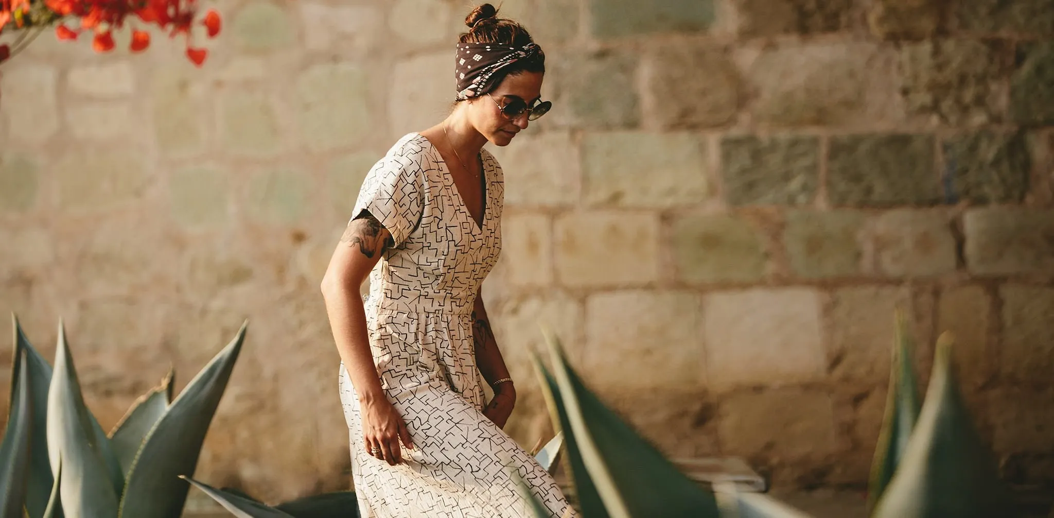 The Emma Dress in Maze Print