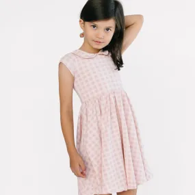 The Peter Pan Ballet Dress in Lilac Gingham