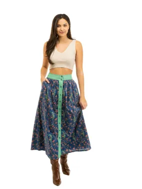 The Prairie Skirt | Navy Peacock