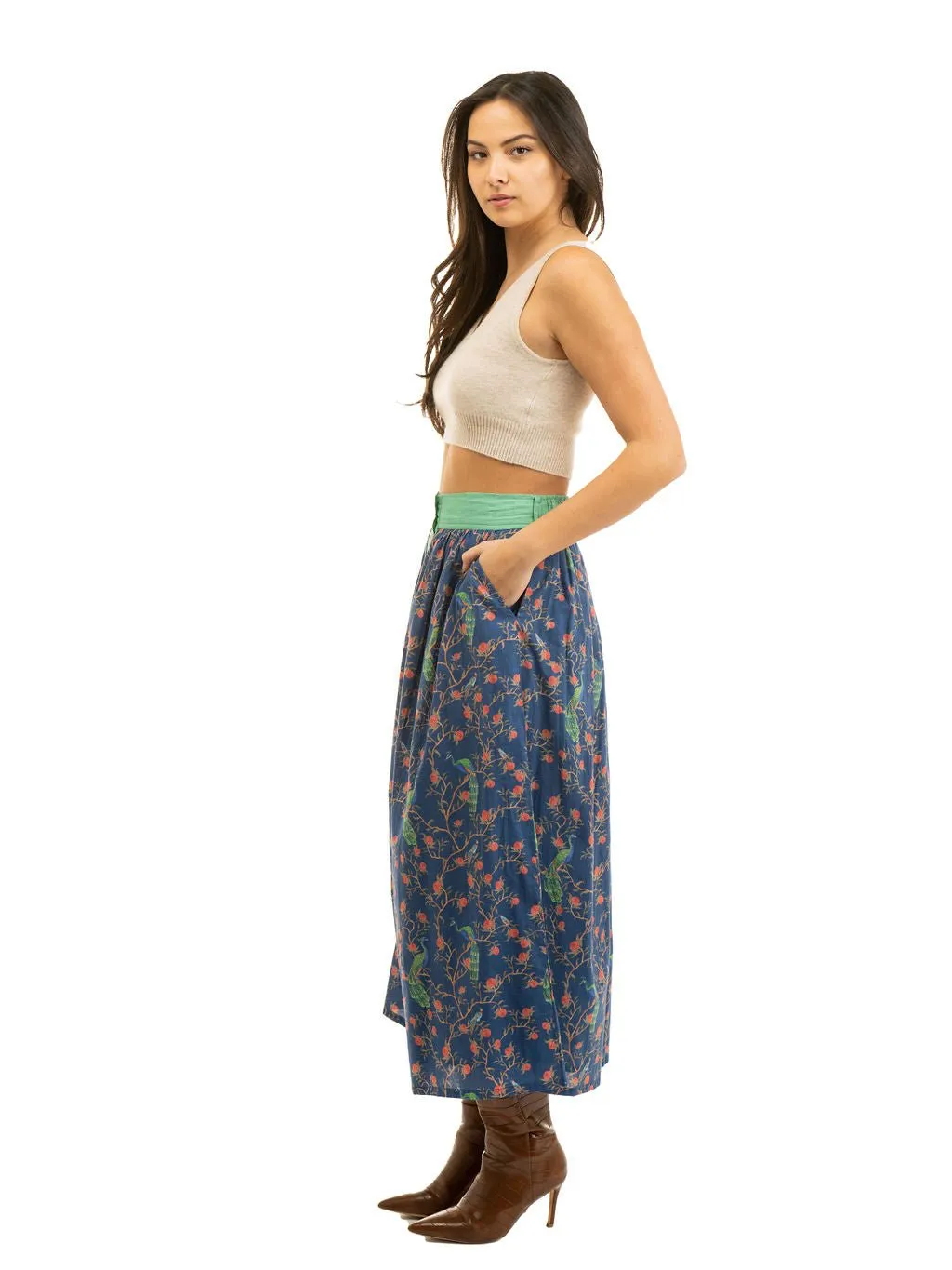 The Prairie Skirt | Navy Peacock
