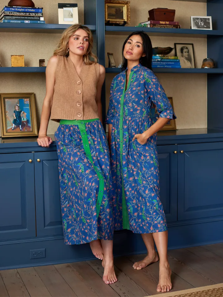 The Prairie Skirt | Navy Peacock
