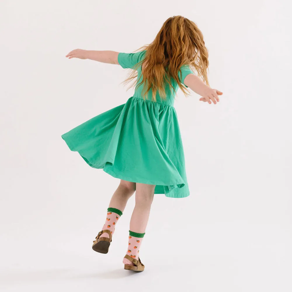 The Short Sleeve Ballet Dress in Mint Green