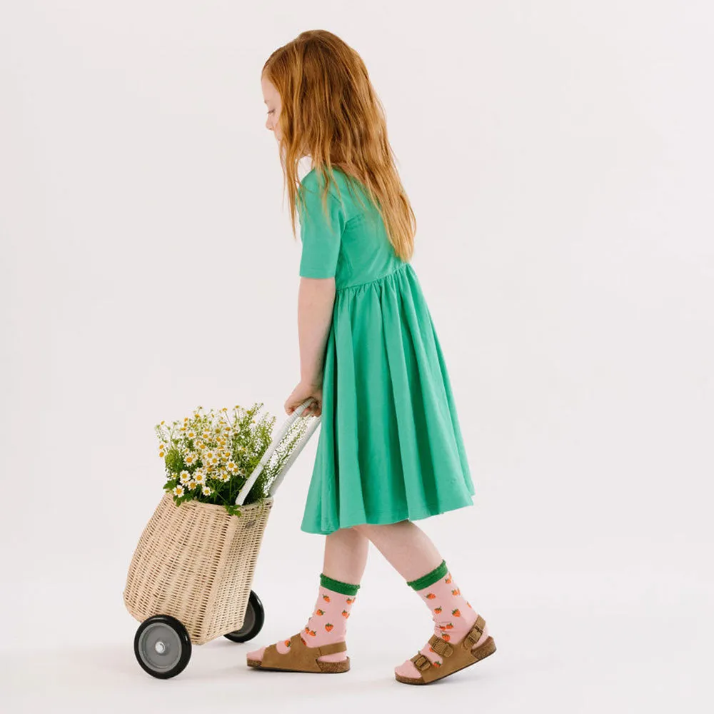 The Short Sleeve Ballet Dress in Mint Green