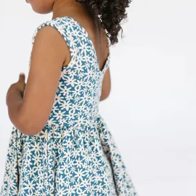 The Tank Ballet Dress in Blue Flower Power