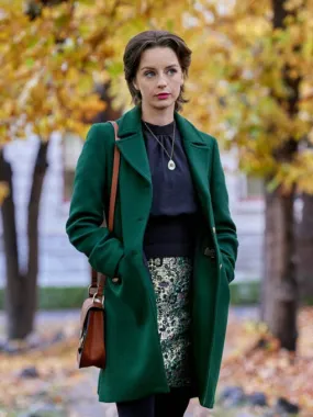 The Wedding Veil Inspiration 2023 Kacey Rohl Green Wool Coat