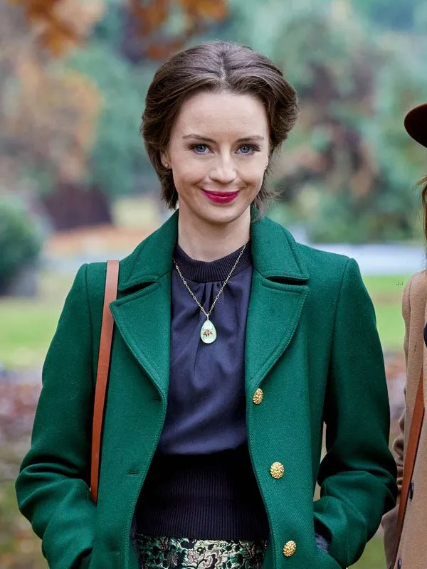 The Wedding Veil Inspiration 2023 Kacey Rohl Green Wool Coat