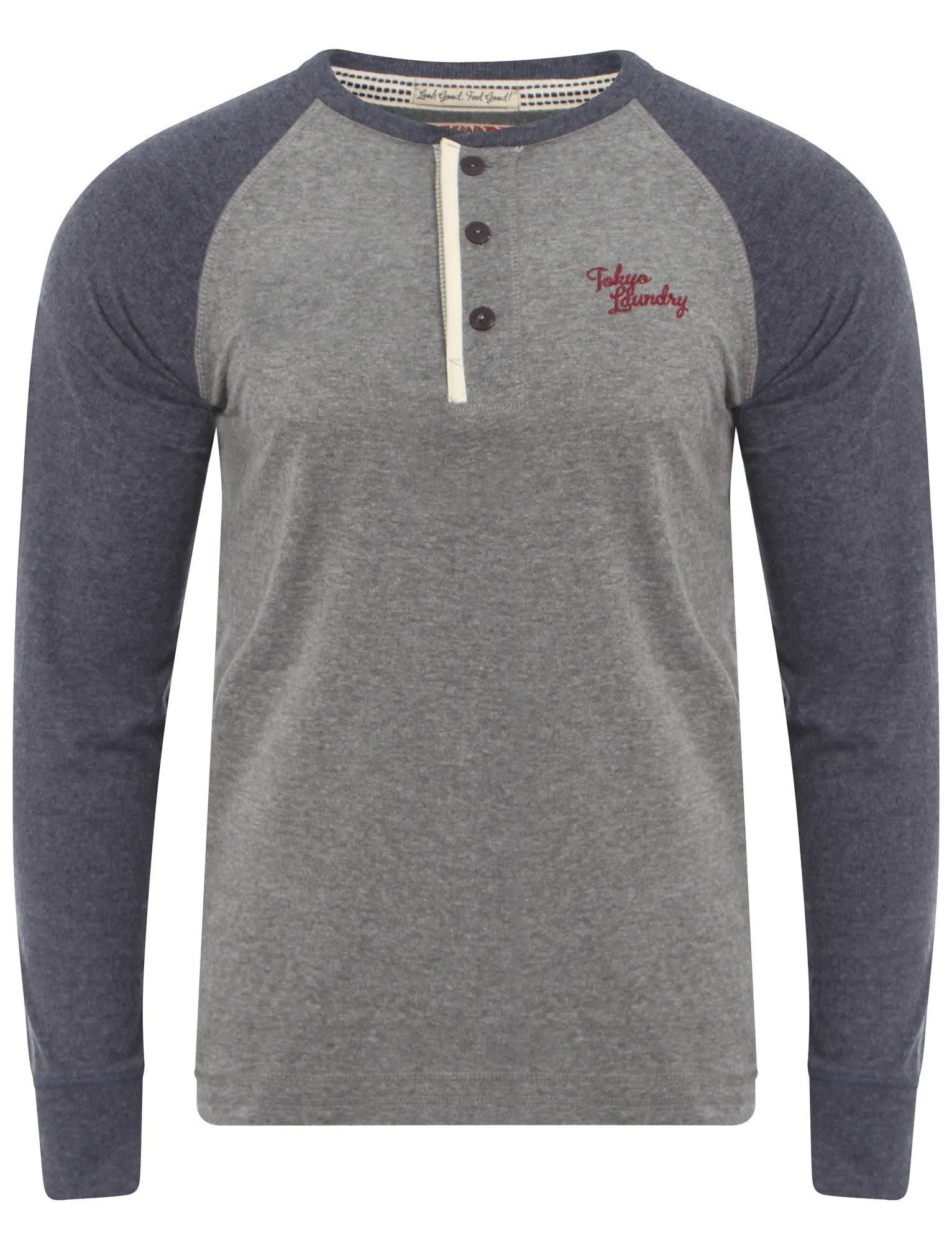 Tokyo Laundry Mount Wrangell henley top in blue
