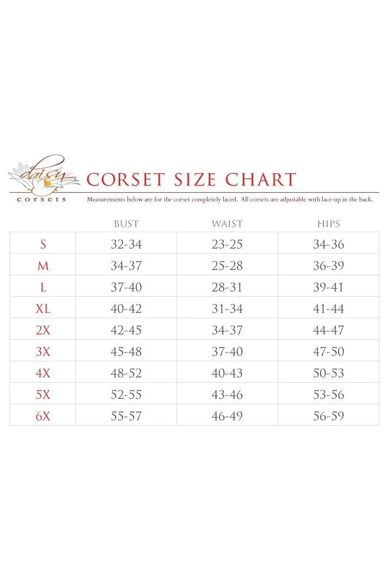 Top Drawer 4 PC Black/Red Premium Pirate Corset Costume