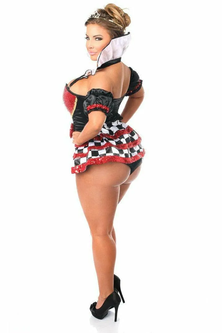 Top Drawer 6 PC Royal Red Queen Corset Costume