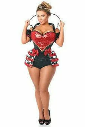 Top Drawer 6 PC Royal Red Queen Corset Costume