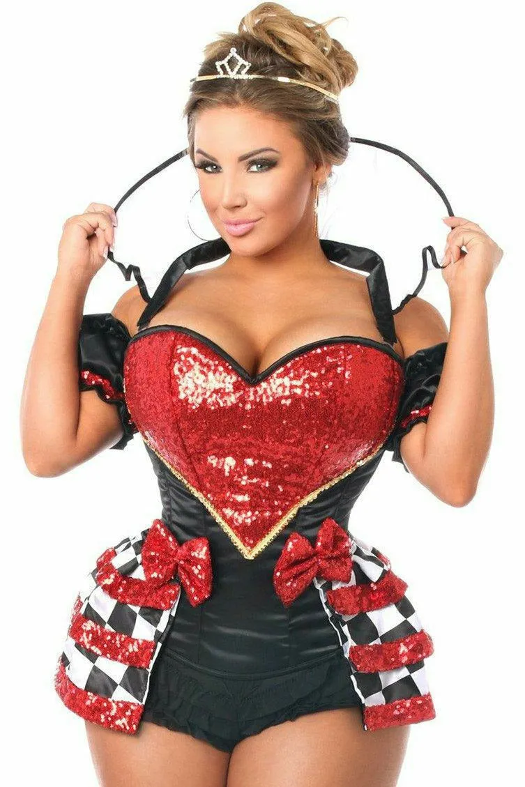 Top Drawer 6 PC Royal Red Queen Corset Costume