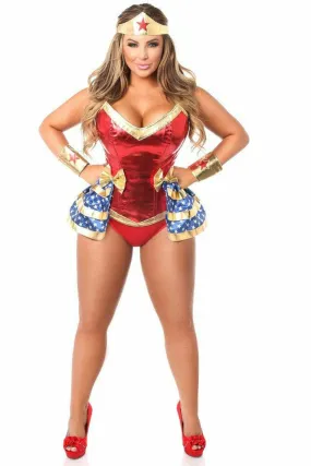 Top Drawer Premium 4 PC Superhero Corset Costume