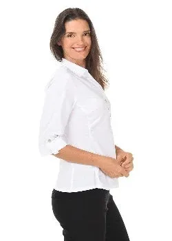 Triple Button Side Knit Blouse WHITE - ZAC & RACHEL