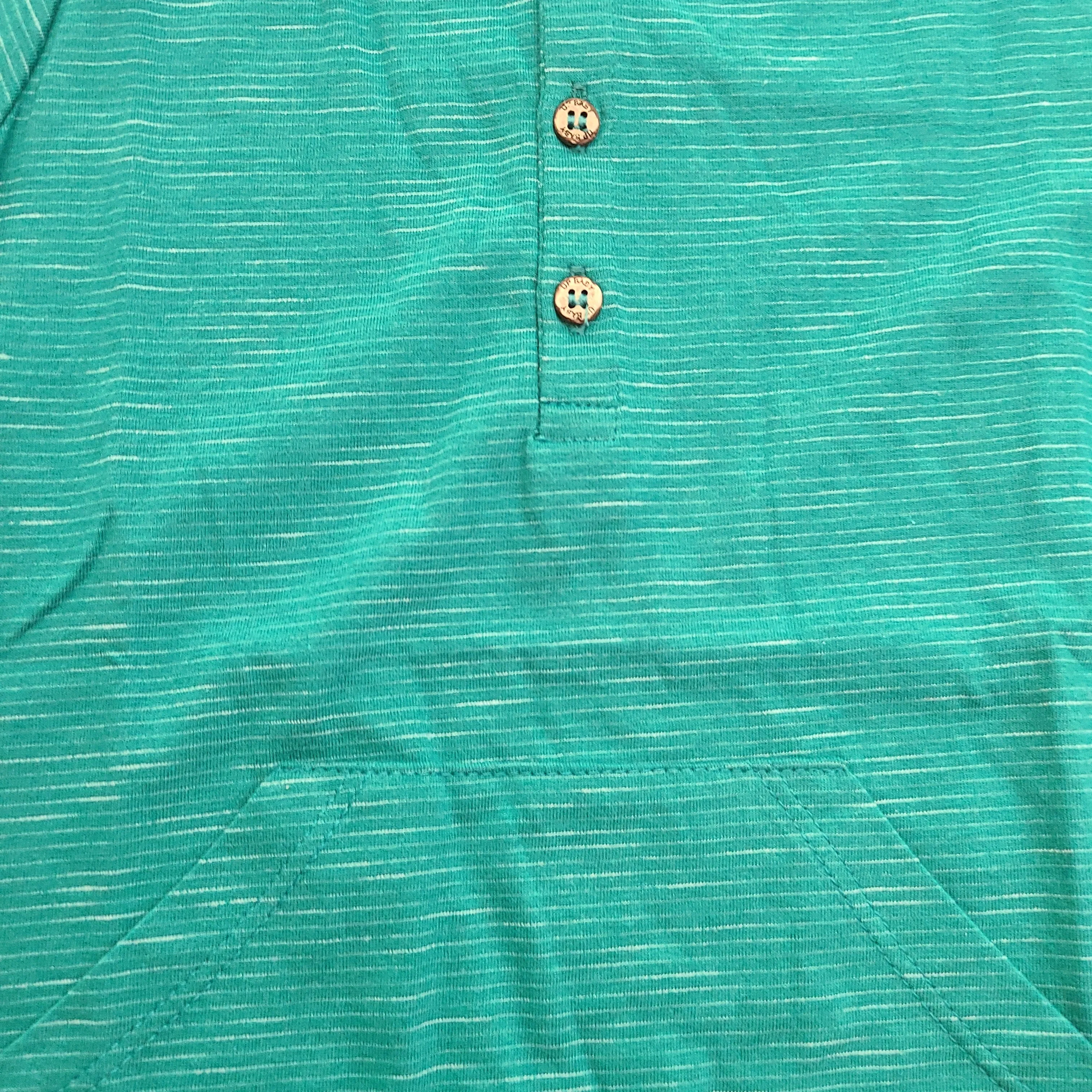 Up baby Teal Henley w/ Gray shorts