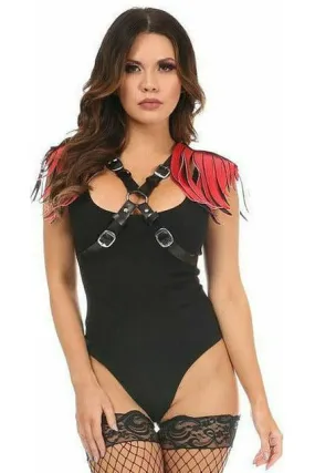 Vegan Leather Body Harness w/Fringe