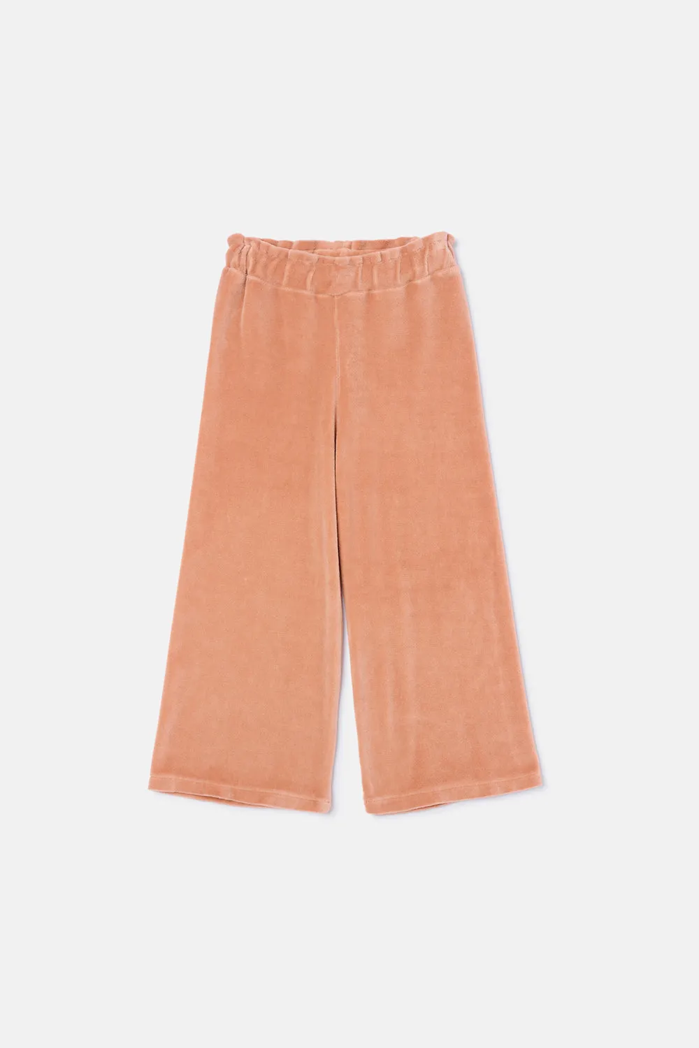 Velour flared pants