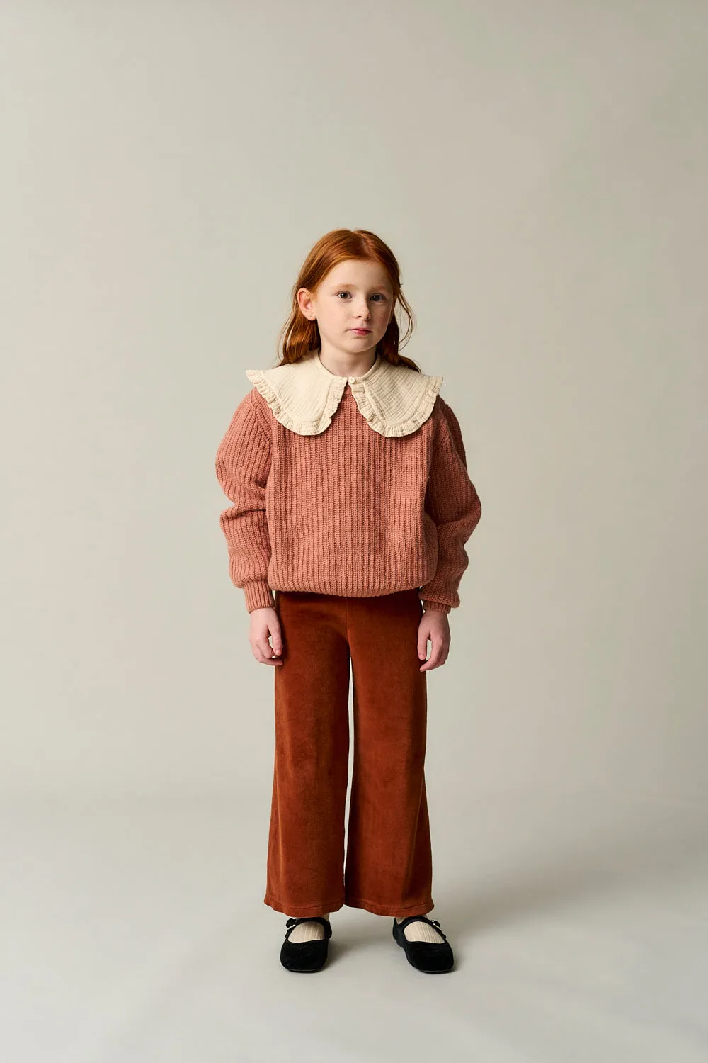 Velour flared pants