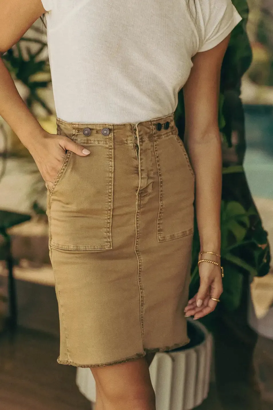 Verity Skirt in Tan - FINAL SALE