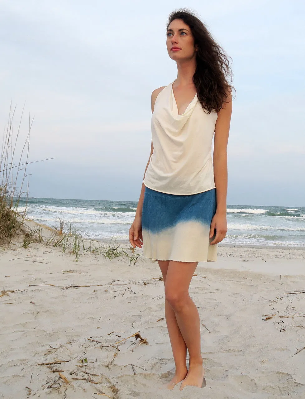 Wanderer Mini INDIGO Dip-Dyed Skirt