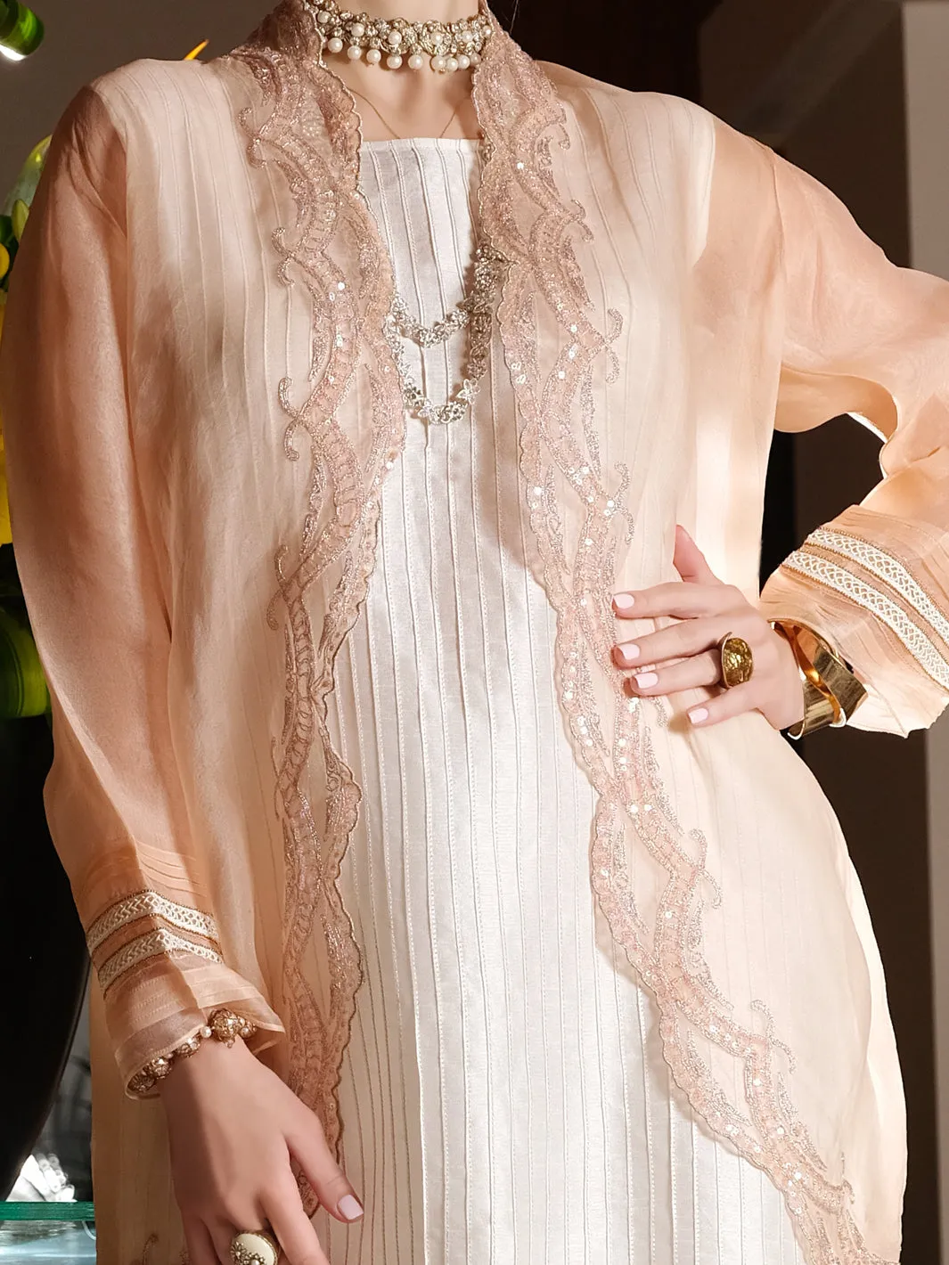 White 2 Piece Formal Stitched - AL-2PS-LS-281