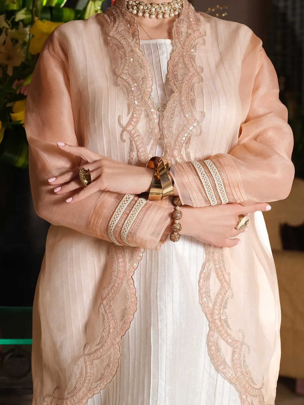 White 2 Piece Formal Stitched - AL-2PS-LS-281