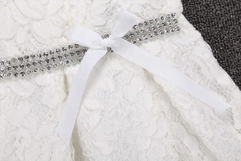 White Lace Dress, Size 18M-5Yrs