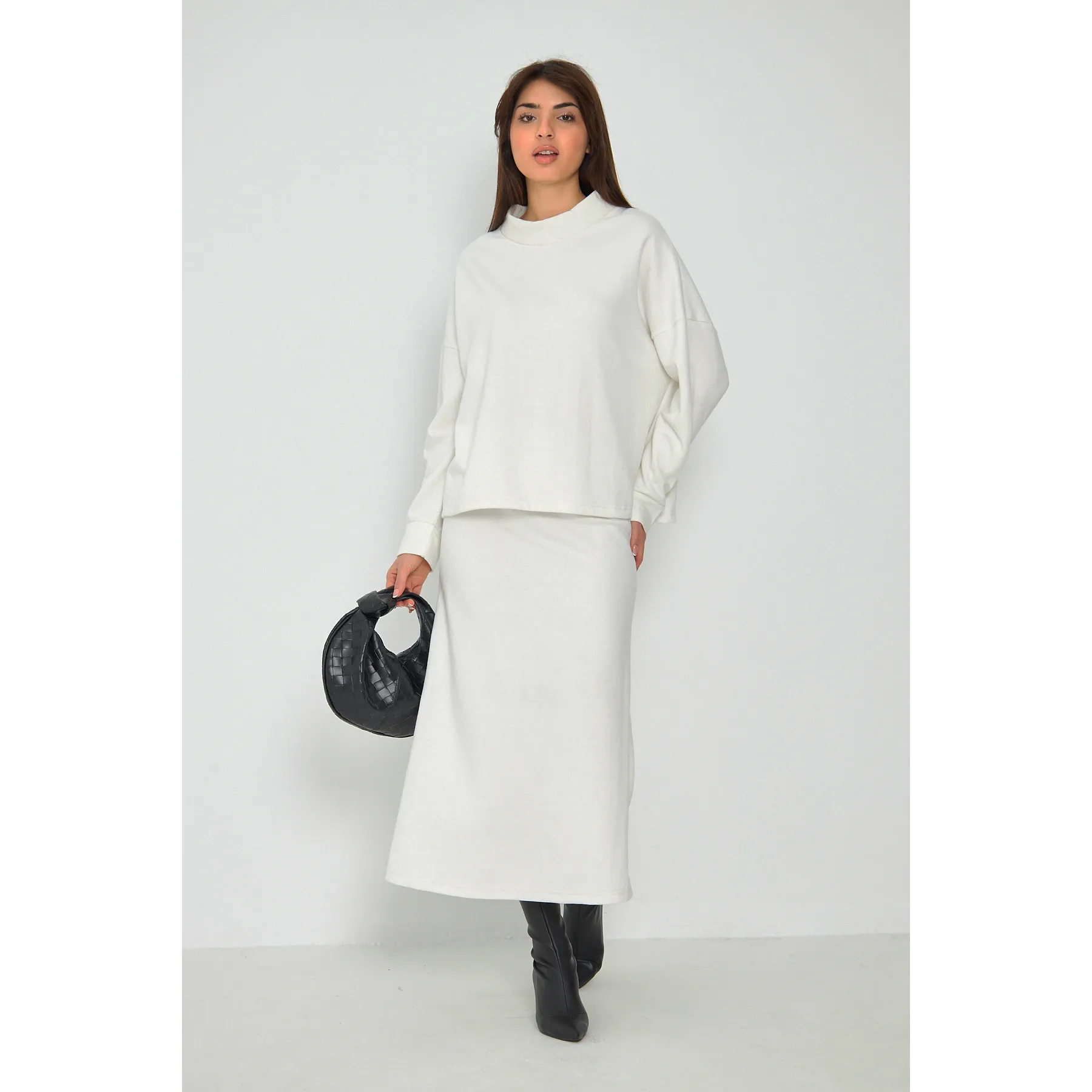 White Skirt and Top Matching Set