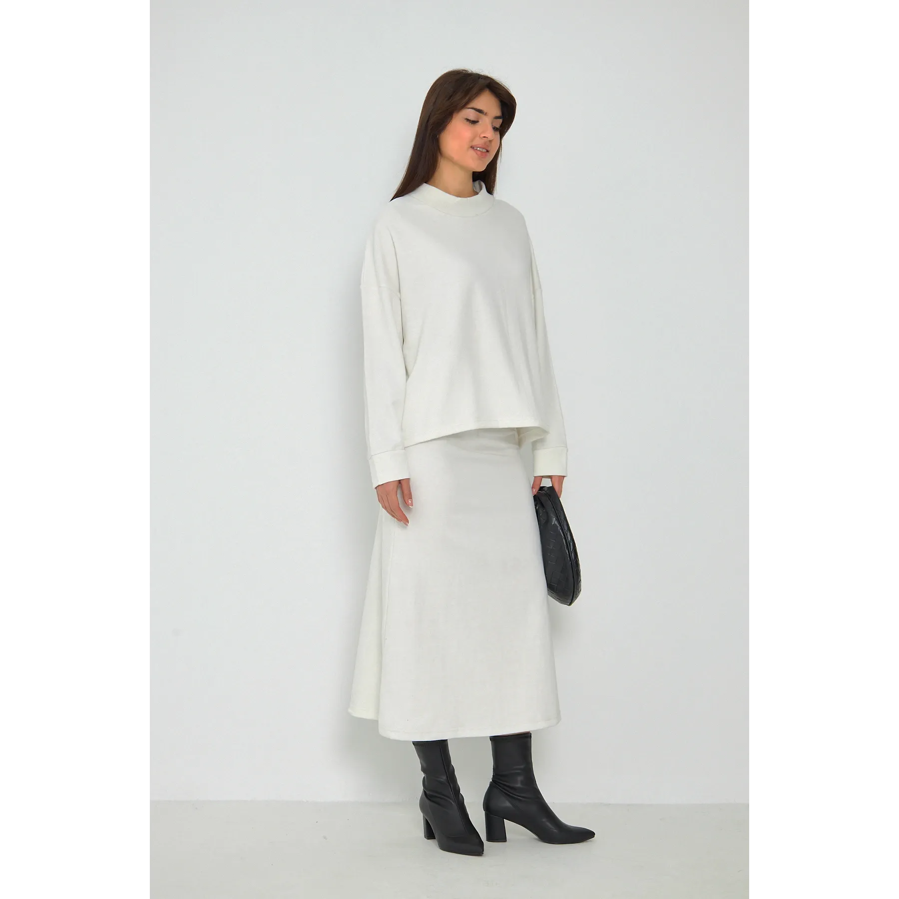White Skirt and Top Matching Set