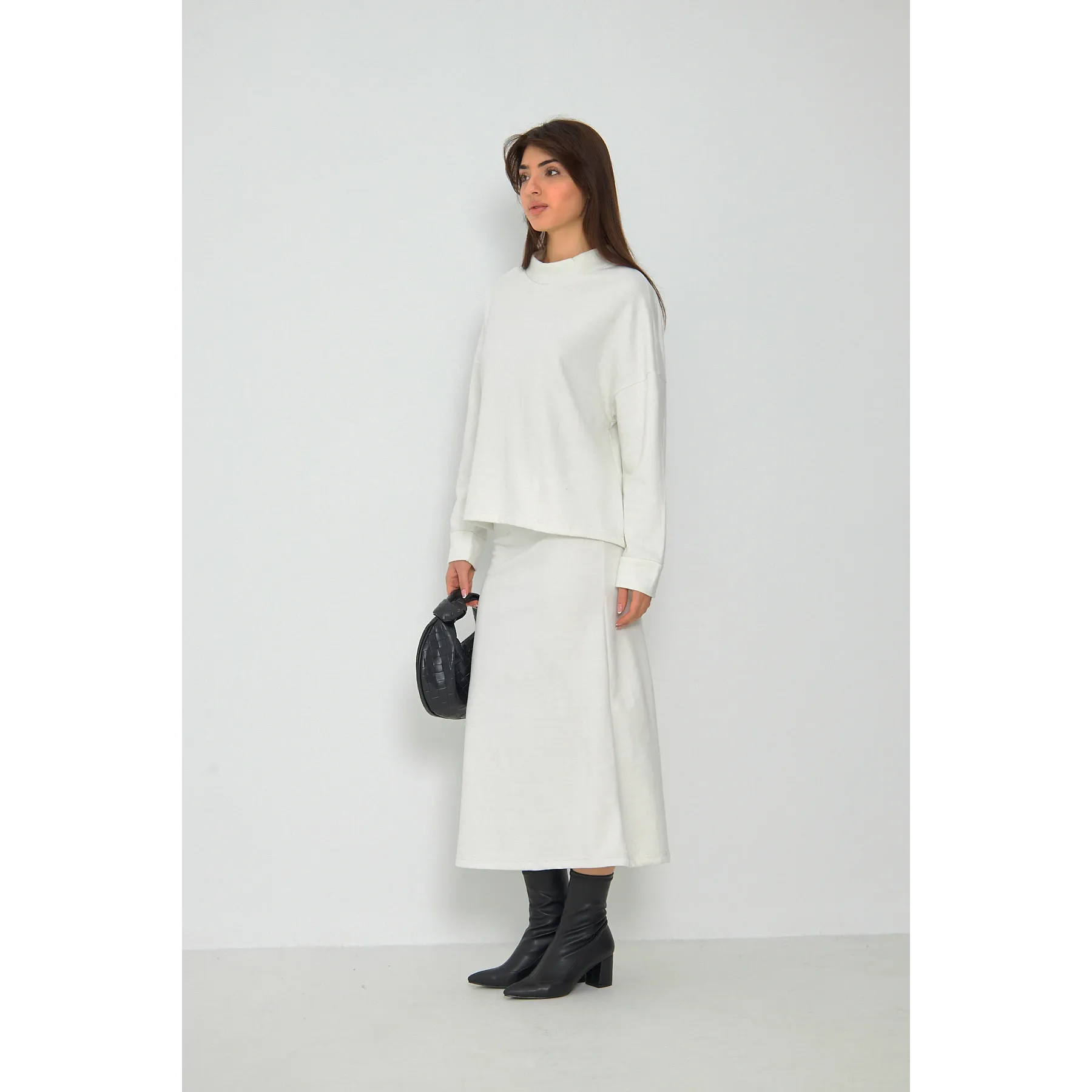 White Skirt and Top Matching Set