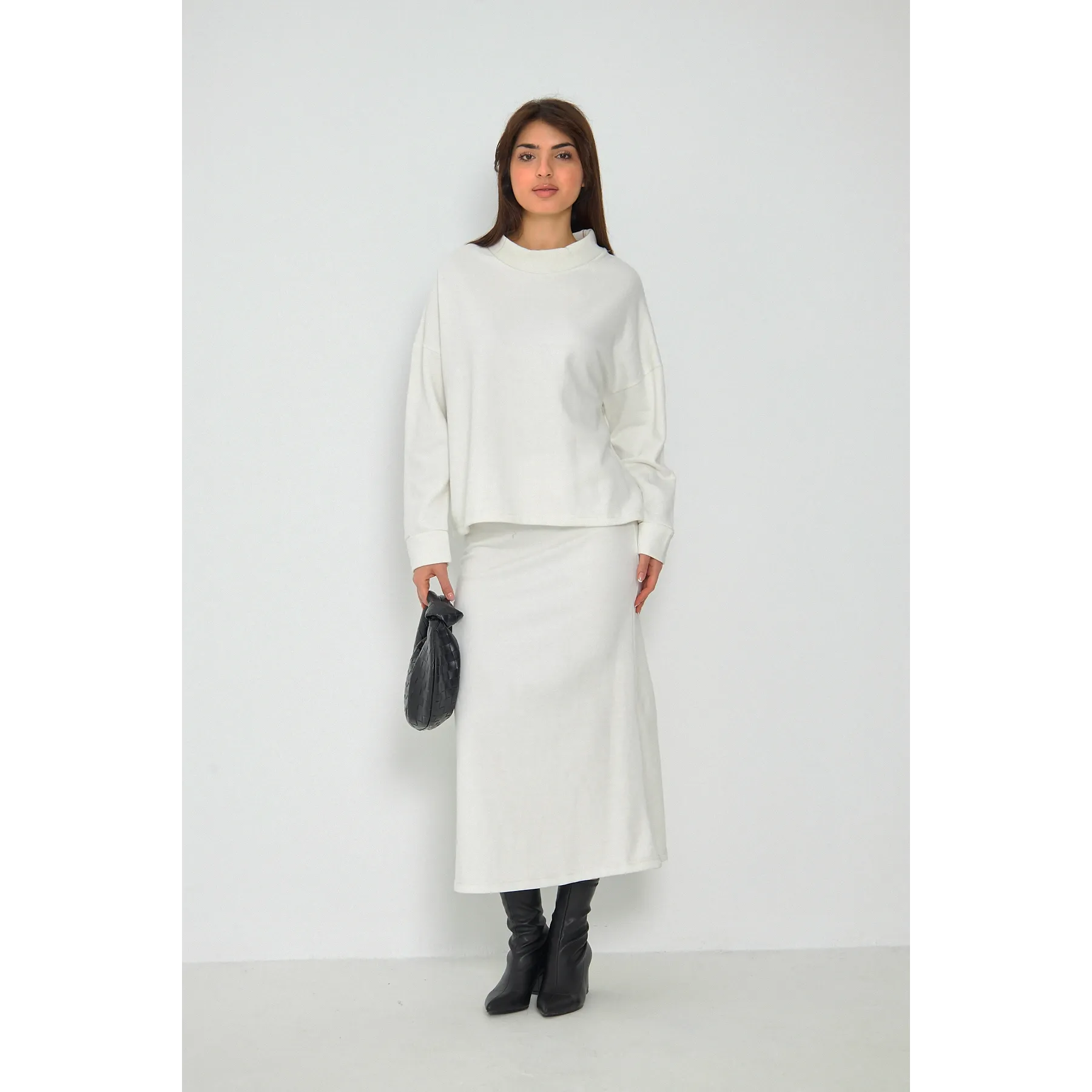 White Skirt and Top Matching Set