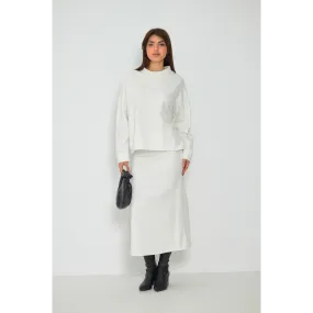 White Skirt and Top Matching Set