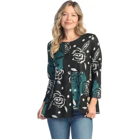Women's Jess & Jane One Pocket Tunic Rosette Teal/Black