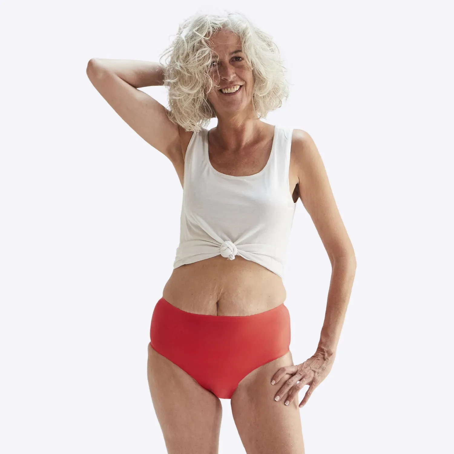 WUKA Drytech™ Midi Brief - For Light Leaks - Coral Pink