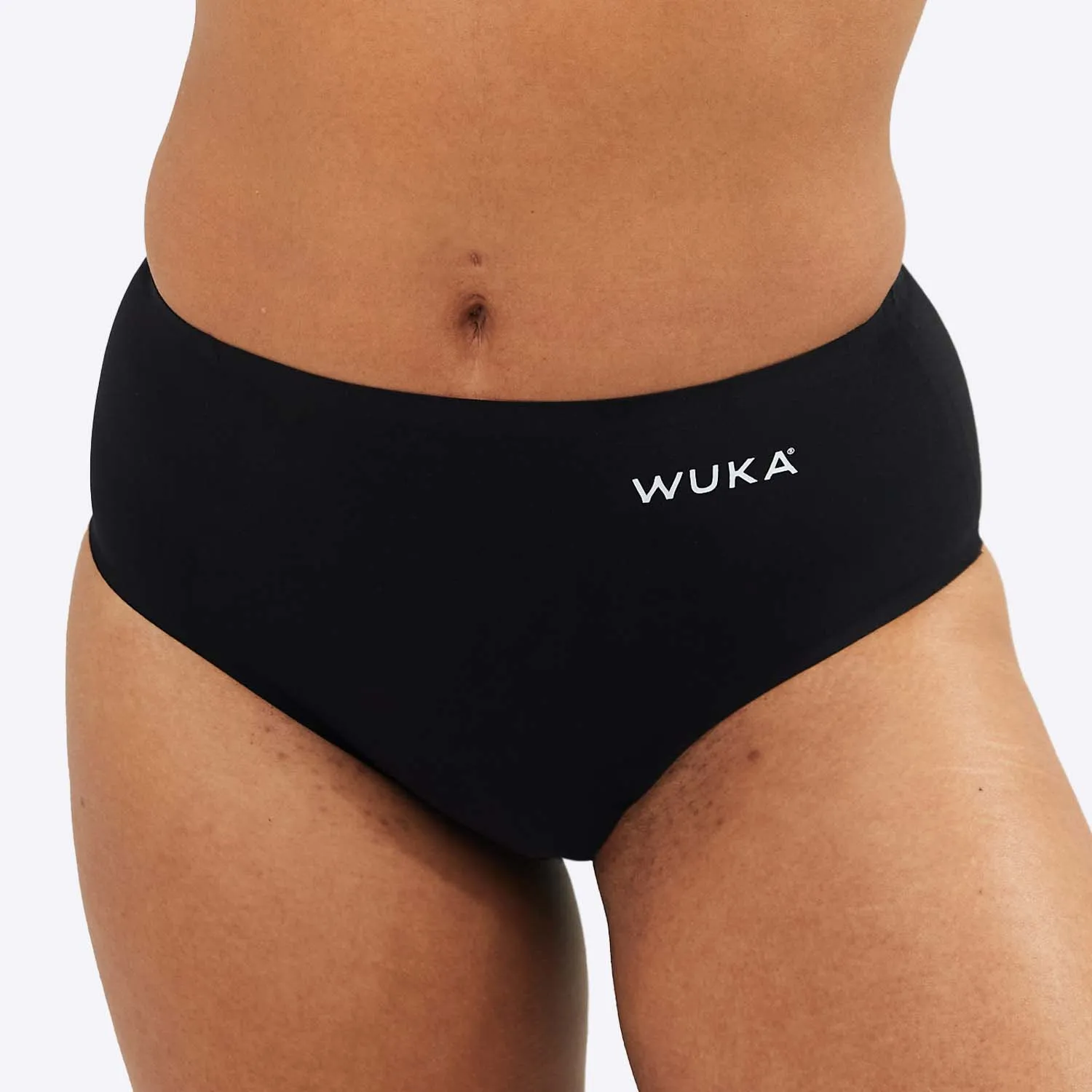 WUKA Stretch Seamless Midi Brief - Light Flow  Black