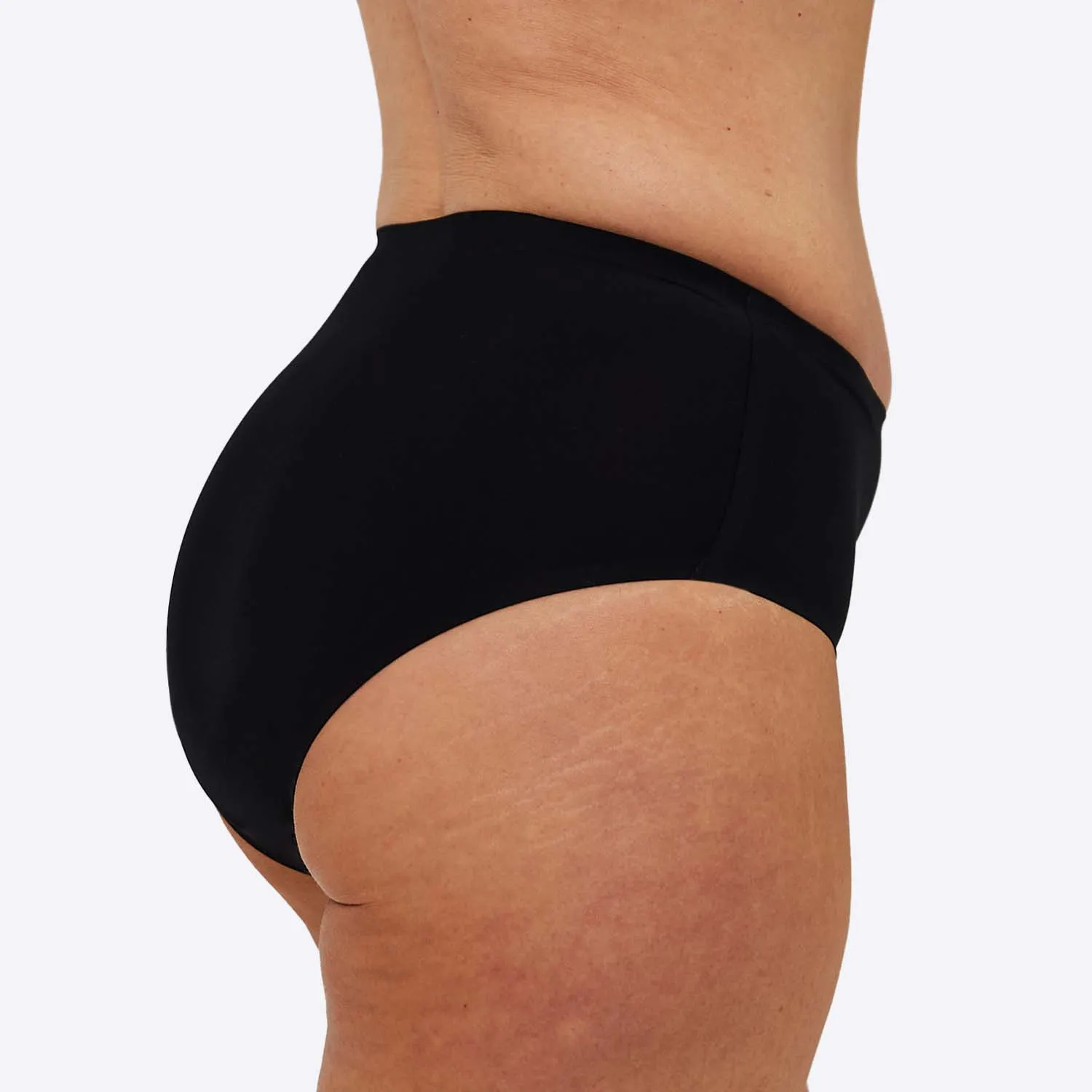 WUKA Stretch Seamless Midi Brief - Light Flow  Black