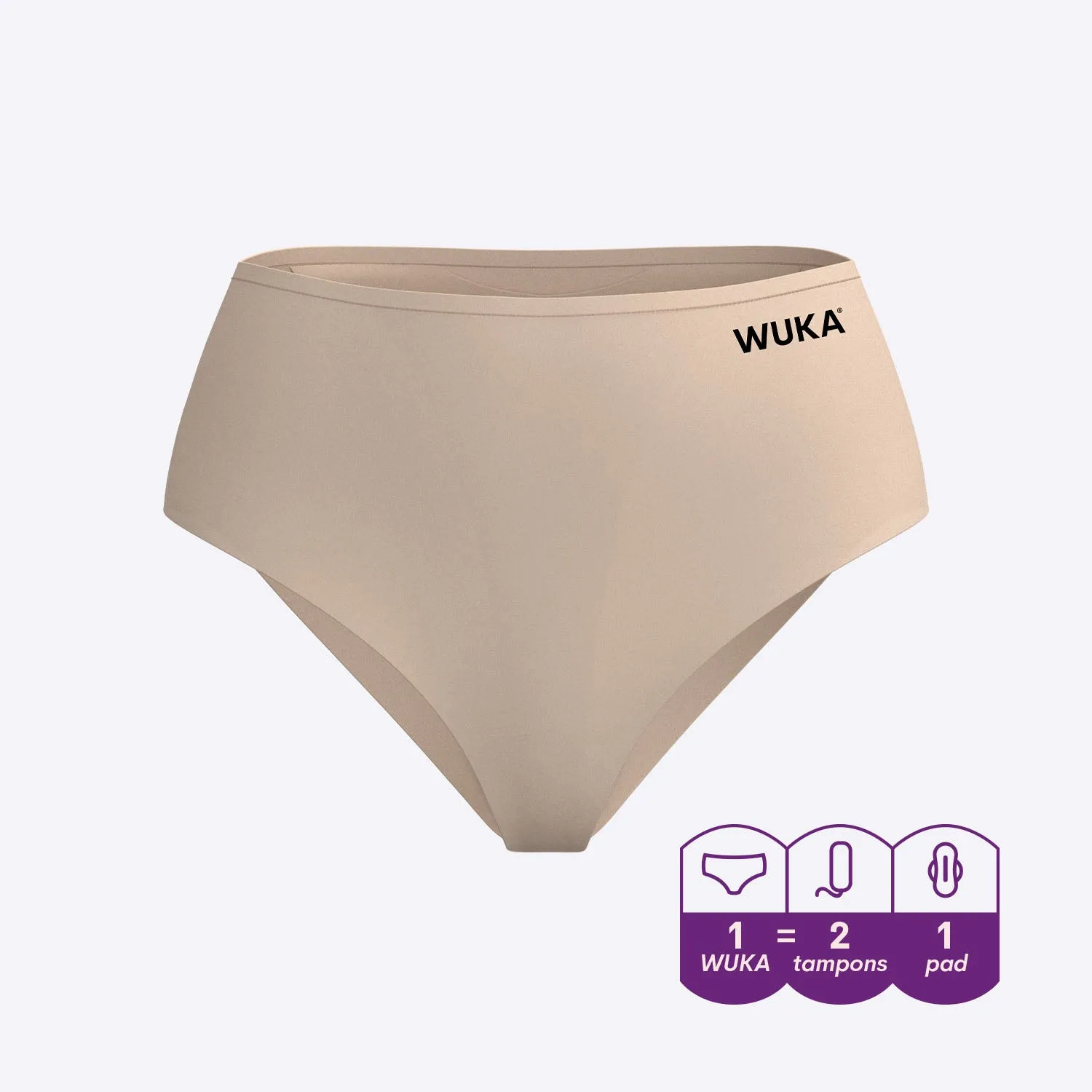 WUKA Stretch Seamless Midi Brief Light - Light Nude