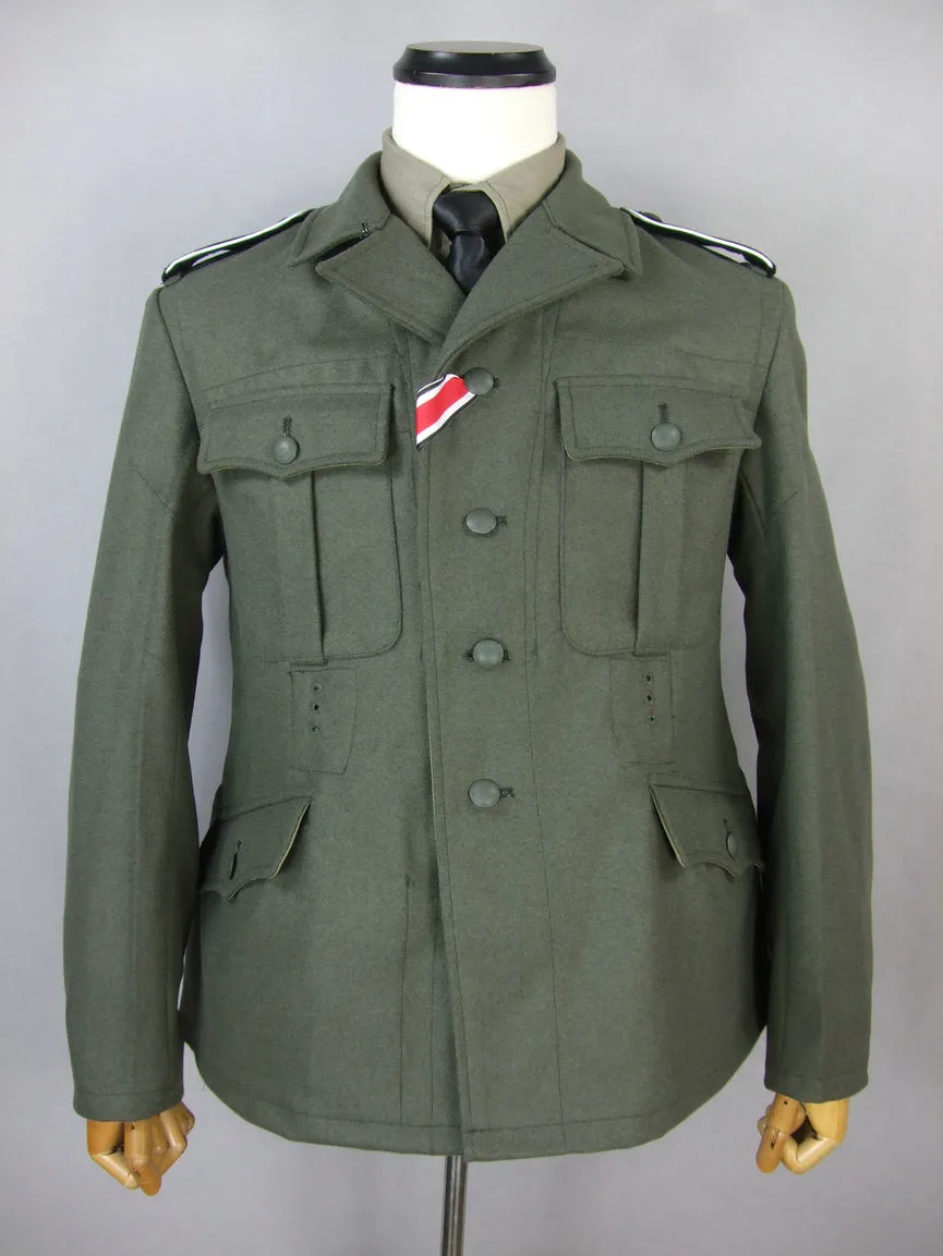 WWII German Elite M37 Field Grey Wool Tunic