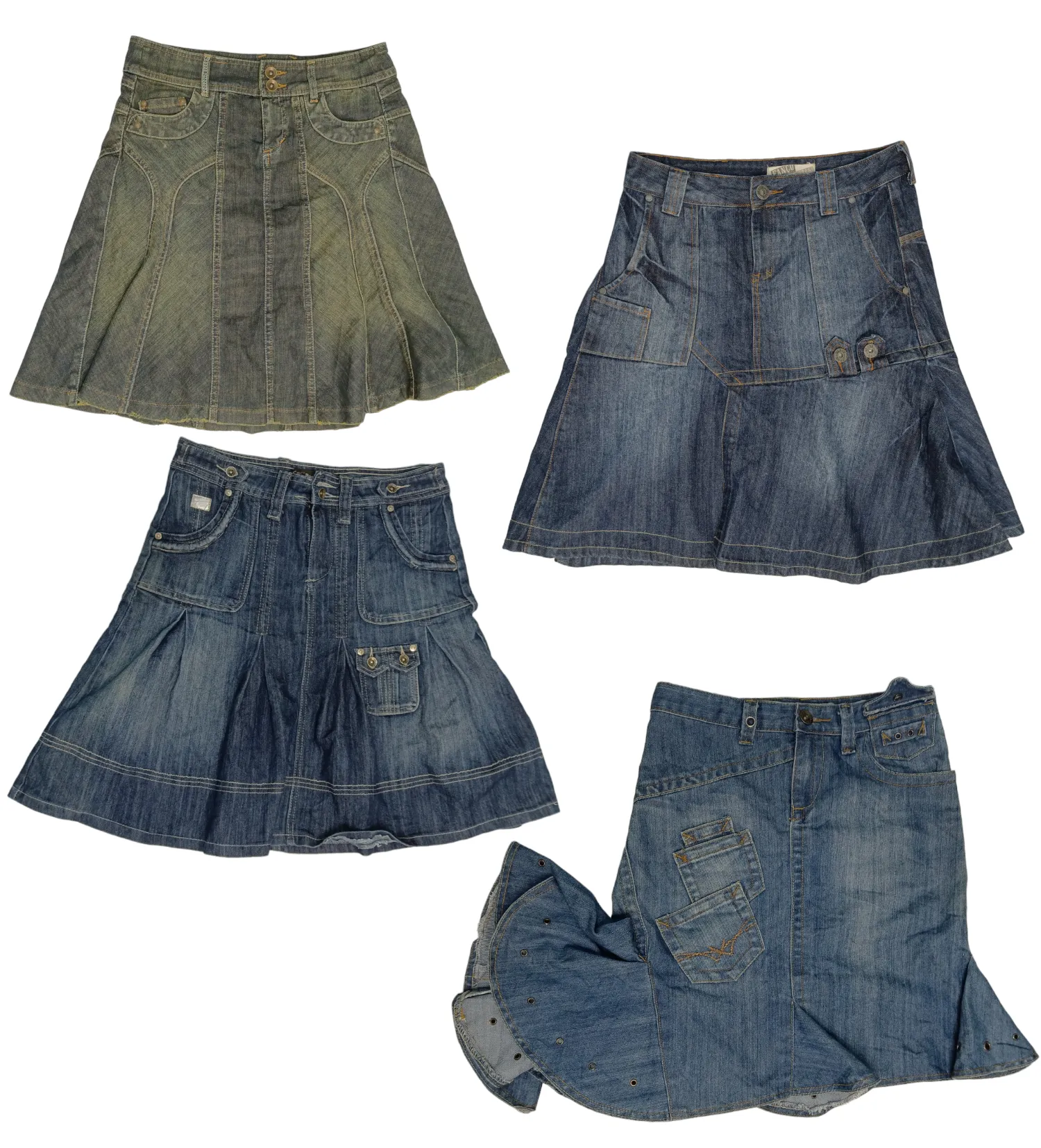 Y2K Denim Duo: Summer Skirt Edition🔥💥(S-163)